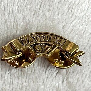 Daytona Bike Week Pin Gold Tone Metal 1997 Motorcycle Rally